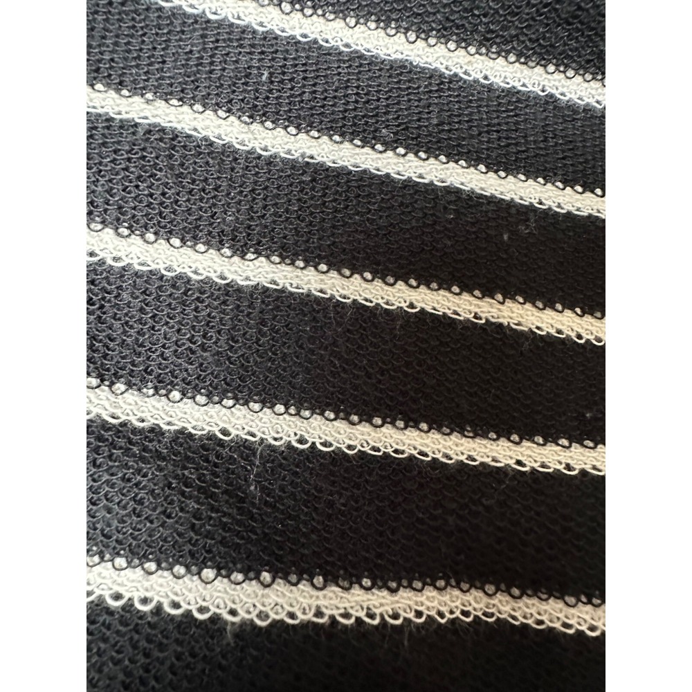 LOFT Black White Stripe Short Sleeve T Shirt‎ Dress Size M Preppy Old Money - Picture 7 of 7